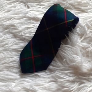 Vtg Macleod Harris 100% Wool Tartan Unstructured Narrow Tie